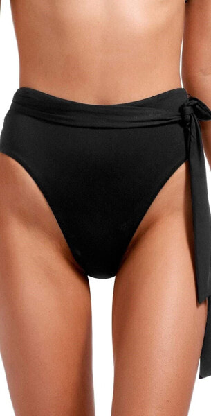 Vitamin A Women's 189400 Lola High Waist Black Bikini Bottom Swimwear Size 14