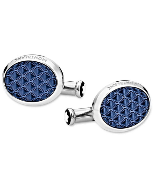 Запонки Montblanc Oval Steel Lacquer Cufflinks