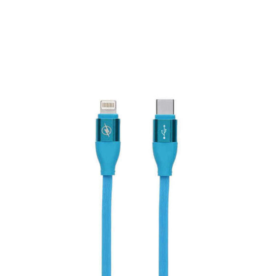 Дата-кабель с USB Contact LIGHTING Тип C Синий (1,5 m)