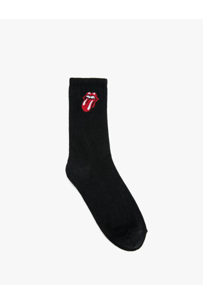 The Rolling Stones Soket Çorap Lisanslı Işlemeli