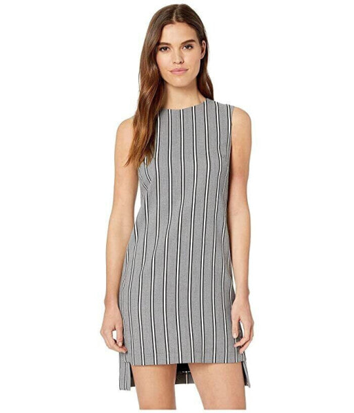 Nicole Miller 294300 Women's Striped Shift Dress (Grey Multi) Size 12