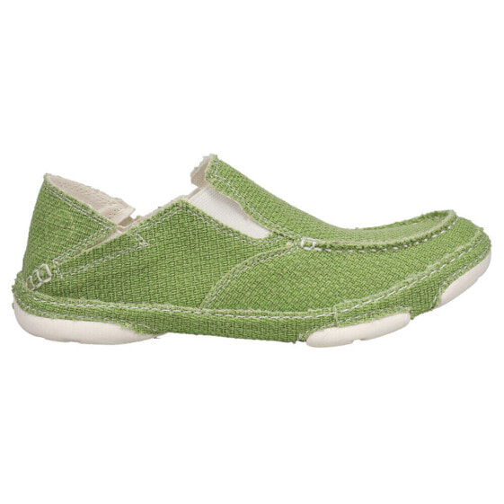 Tony Lama Lindale Slip On Moccasins Womens Green Flats Casual RR3040L