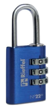 Rieffel 22/30 BLAU SB - Conventional padlock - Combination lock - Blue - Aluminum - Steel - Round