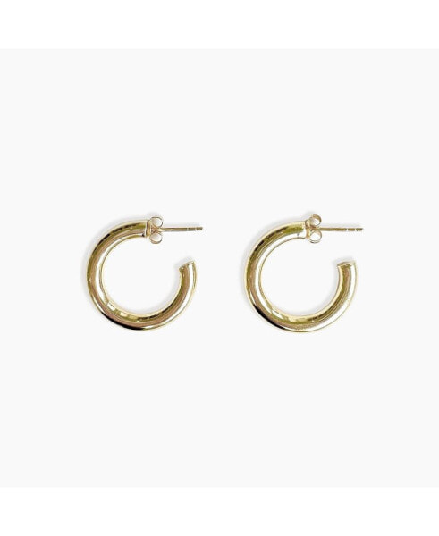 Hoop Earrings 14K Solid Gold