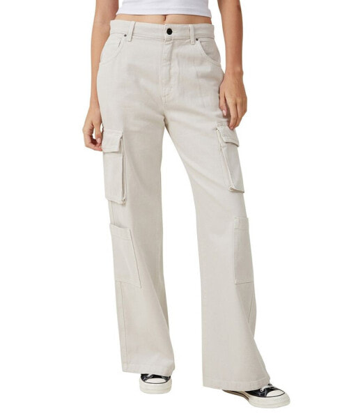 Women's Cargo Wide Leg Jeans