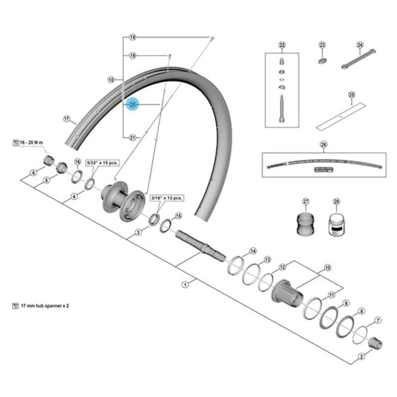 SHIMANO GRX RX880-TL-R12 Spoke