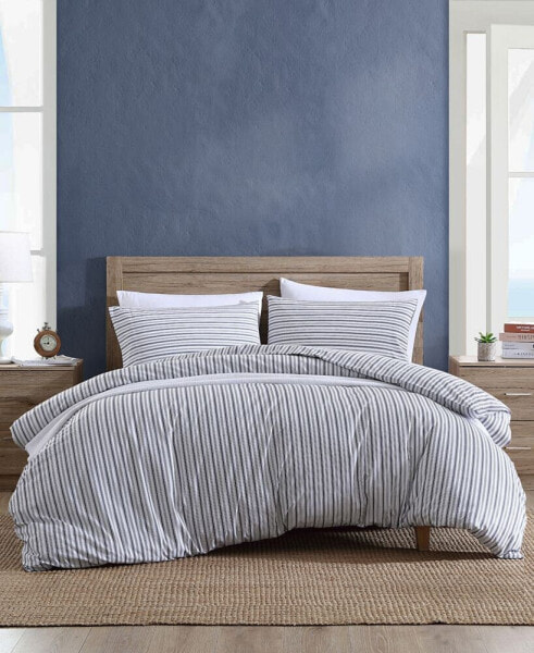 Coleridge Stripe Cotton Reversible Duvet Cover, King