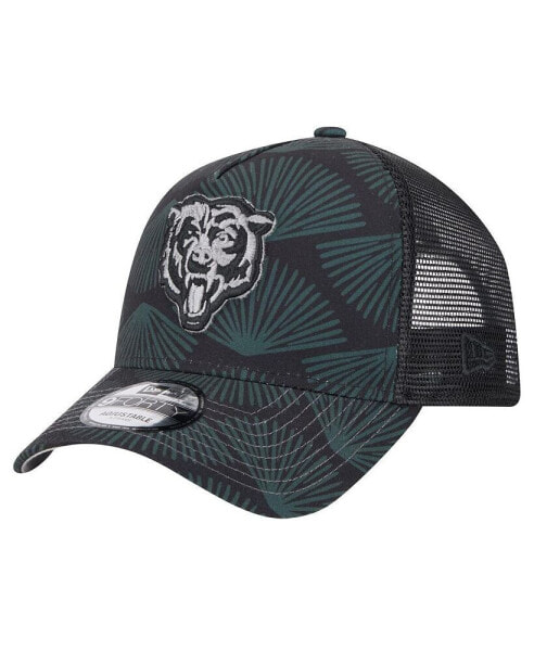 Men's Black Chicago Bears Agave Trucker 9FORTY Adjustable Hat