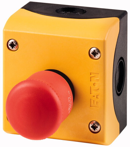 Eaton M22-PV/KC02/IY - Electrical enclosure button - Screw - Red - Yellow - Plastic - IP66 - IP69 UL - CSA - AC