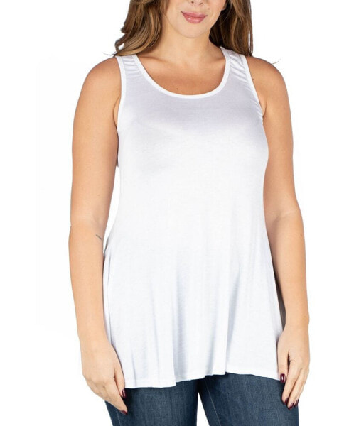 Plus Size Sleeveless Tunic Tank Top