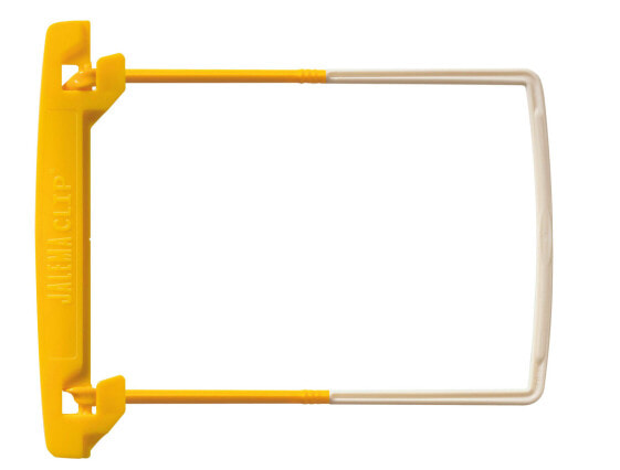 Jalema Clip - cover yellow - tube yellow - extension piece white - box 100 items - White,Yellow