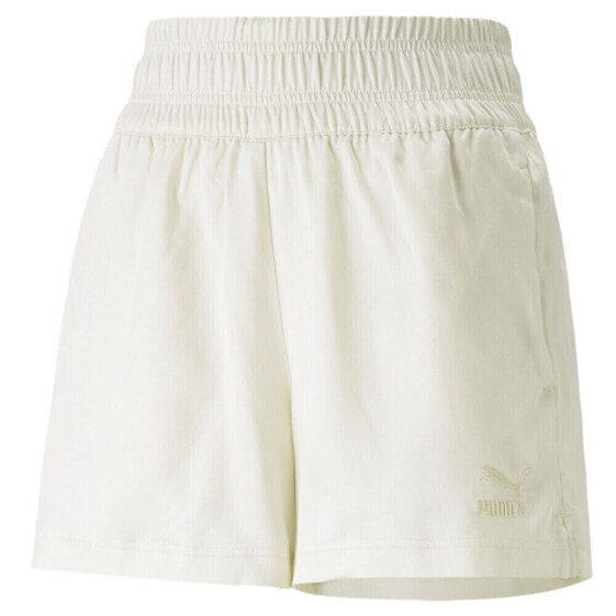 Puma T7 Shorts Womens Off White Casual Athletic Bottoms 53828965