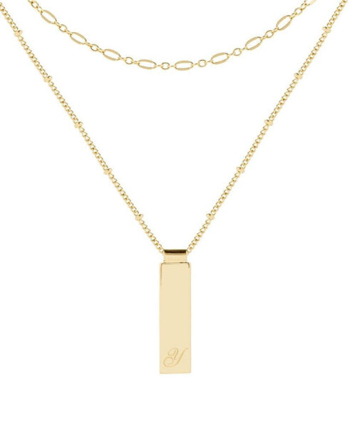 brook & york 14K Gold Plated Maisie Initial Layering Necklace Set