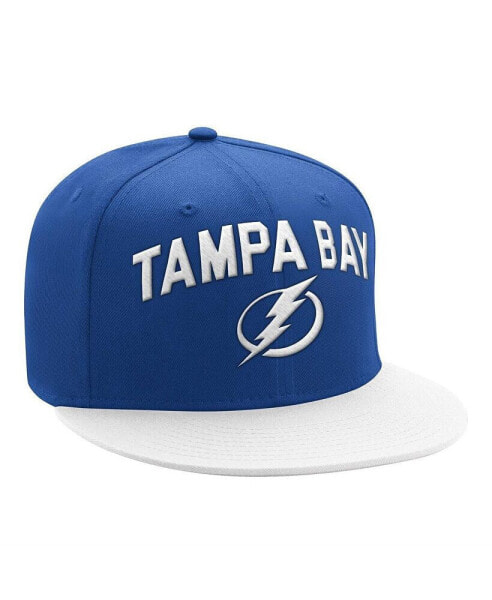 Men's Blue/White Tampa Bay Lightning Arch Logo Two-Tone Snapback Hat