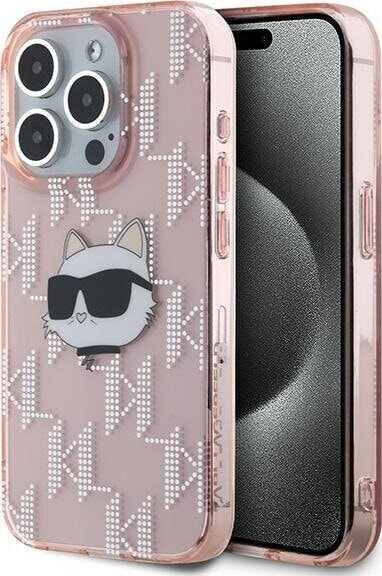 Karl Lagerfeld Karl Lagerfeld KLHCP15LHKLPCHP iPhone 15 Pro 6.1" różowy/pink hardcase IML Choupette Head & Monogram