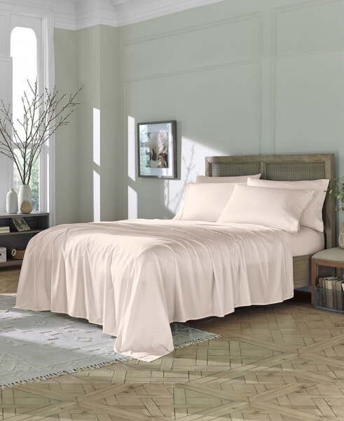 Eucalyptus Unique Lyocell Blend Fabric Soft Natural and Durable, 6 Piece Sheet set, California King