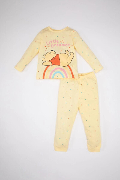 Kız Bebek Disney Winnie The Pooh Uzun Kollu Penye Pijama Takımı C0412A524SP