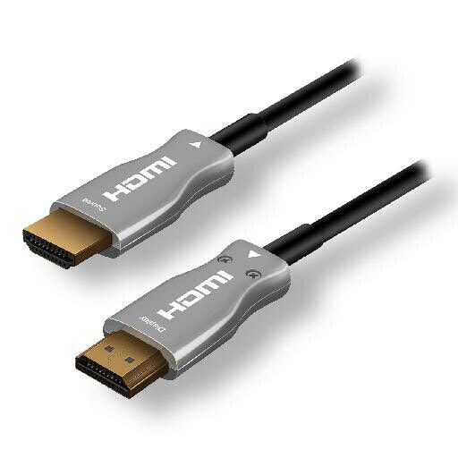 MCL Samar MCL MC385FO-30M - 30 m - HDMI Type A (Standard) - HDMI Type A (Standard) - 3D - Audio Return Channel (ARC) - Black - Silver