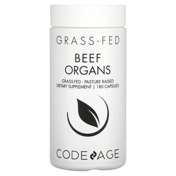Витамины и БАДы для здоровья печени CodeAge Grass-Fed Beef Organs, 180 капсул