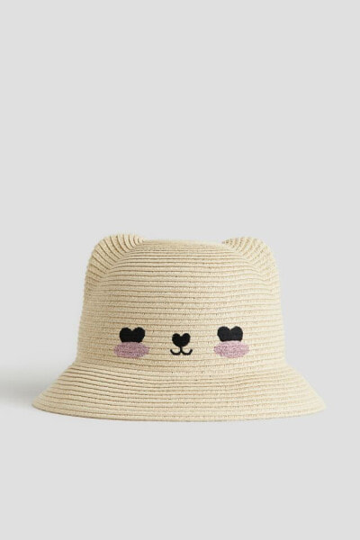 Ear-topped Straw Hat