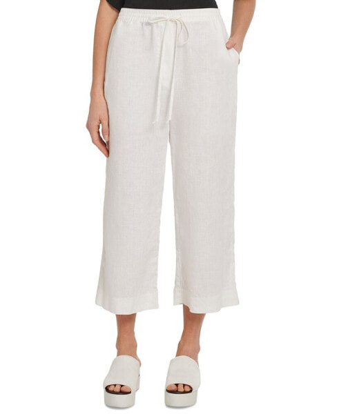 Pull-On Wide-Leg Pants