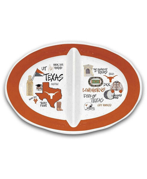 Texas Longhorns Two-Section Melamine Platter