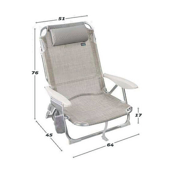 Пляжный стул Colorbaby Серый 51 x 45 x 76 cm