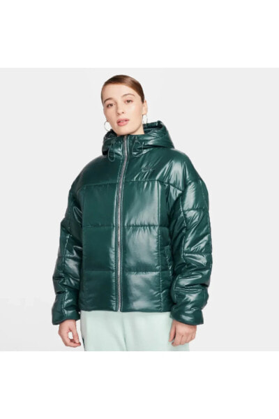 Sportswear Classic Puffer Shine Kadın Yeşil Mont FB8769328