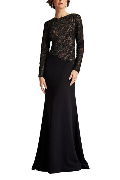 Women's Shika Embroidered Crepe Gown