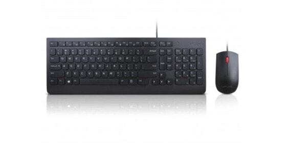 Lenovo 4X30L79910 - Full-size (100%) - USB - QWERTY - Black - Mouse included