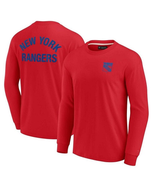 Men's and Women's Red New York Rangers Super Soft Long Sleeve T-shirt