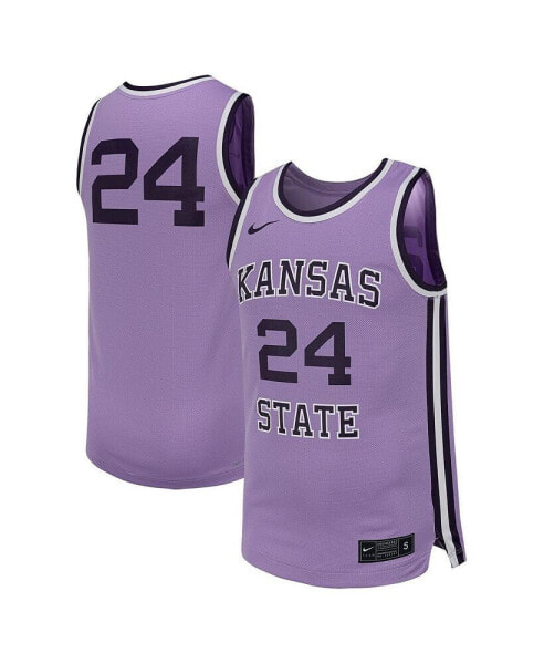 Men's # Lavender Kansas State Wildcats Replica Basketball Jersey