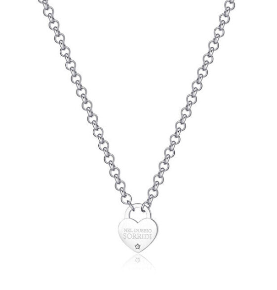 Nice steel necklace with heart Be My Always SBM75