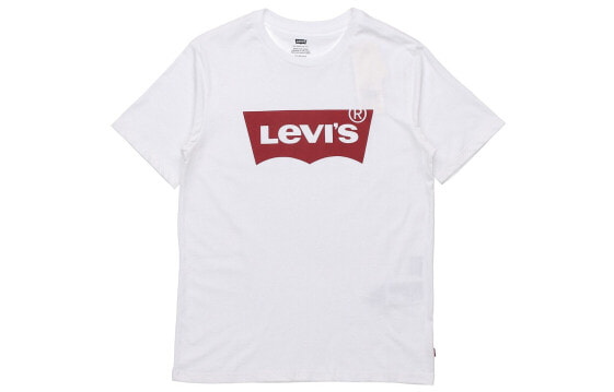 Футболка Levi's с классическим логотипом, белая, для мужчин.