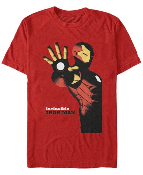 Marvel Men's Invincible Iron Man Poster, Short Sleeve T-shirt