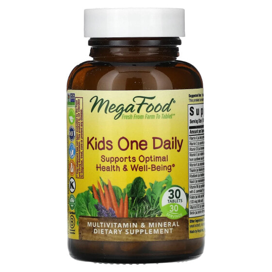 MegaFood, One Daily, для детей, 30 таблеток