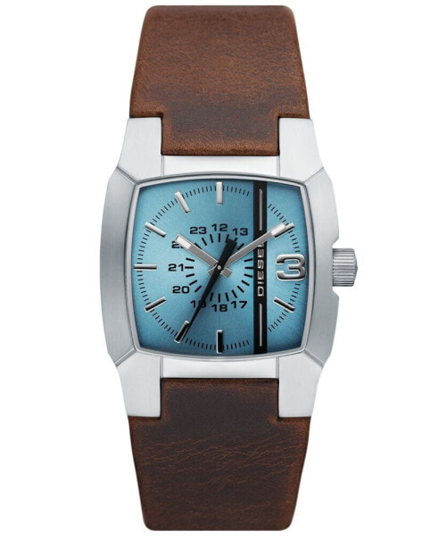Men's Cliffhanger Brown Leather Strap Watch, 36mm