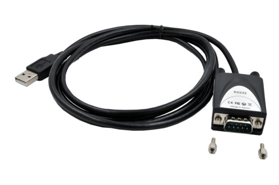 Exsys EX-1311-2IS - Black - 1.8 m - USB Type-A - DB-9 - Male - Male