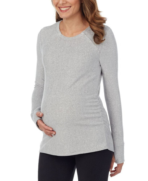 Women's Long-Sleeve Snap-Front Maternity Top