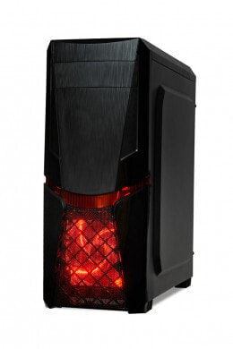 Корпус для ПК iBOX ORCUS X14 - черный - ATX,ITX - красный - нижняя панель