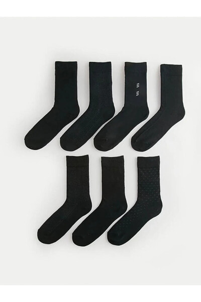 LCW ACCESSORIES Desenli Erkek Soket Çorap 7'li