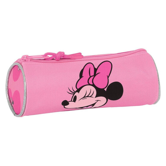 SAFTA Round Minnie Mouse Loving Pencil Case