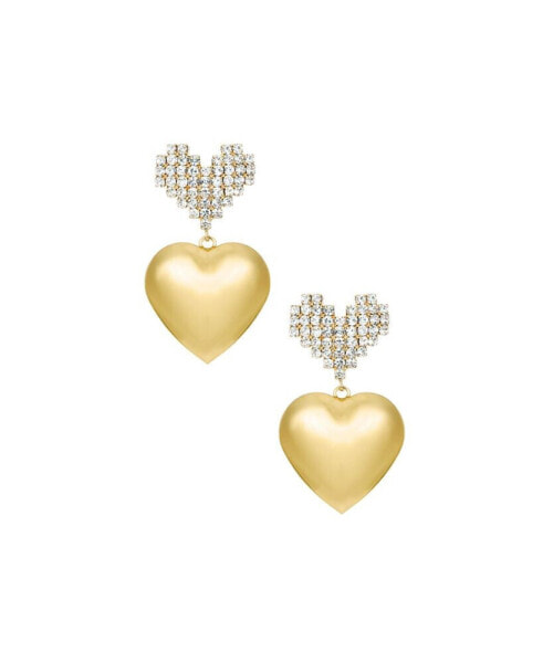 Серьги Ettika Digital Love Heart Gold