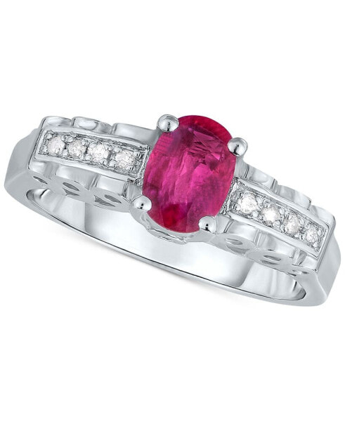 Ruby (9/10 ct. t.w.) & Diamond Accent Ring in Sterling Silver