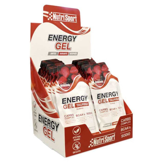 NUTRISPORT Taurina 35g Energy Gels Box Strawberry