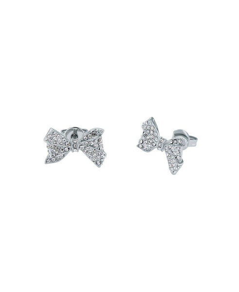 BARSETA: Crystal Bow Stud Earrings