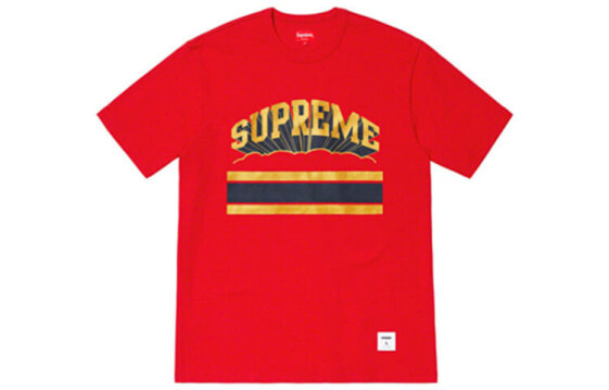Футболка Supreme SS19 Cloud Arc Tee Red LogoT SUP-SS19-323