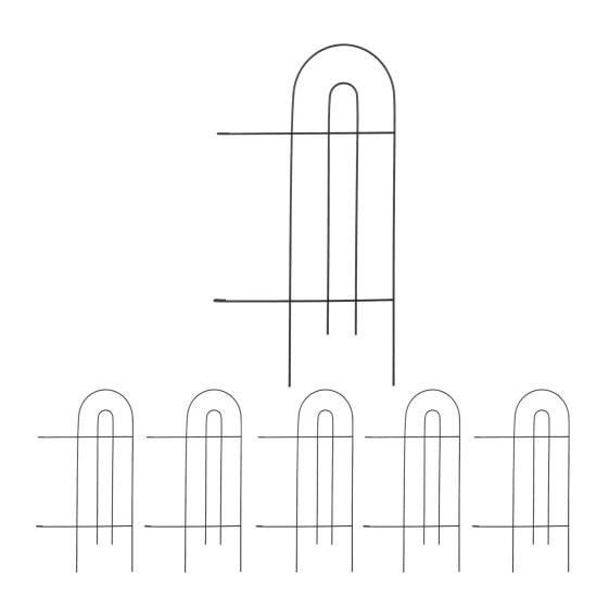 6-teiliger Beetzaun aus Metall