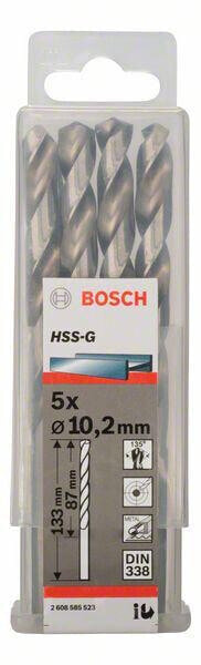 Bosch Metallbohrer HSS-G, DIN 338 10,2 x 87 x 133 mm