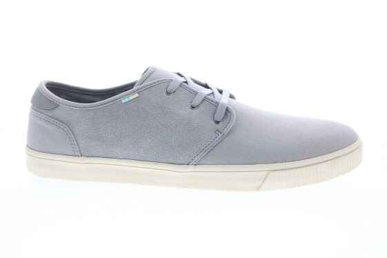 Toms Carlo 10015620 Mens Gray Canvas Lace Up Lifestyle Sneakers Shoes 7